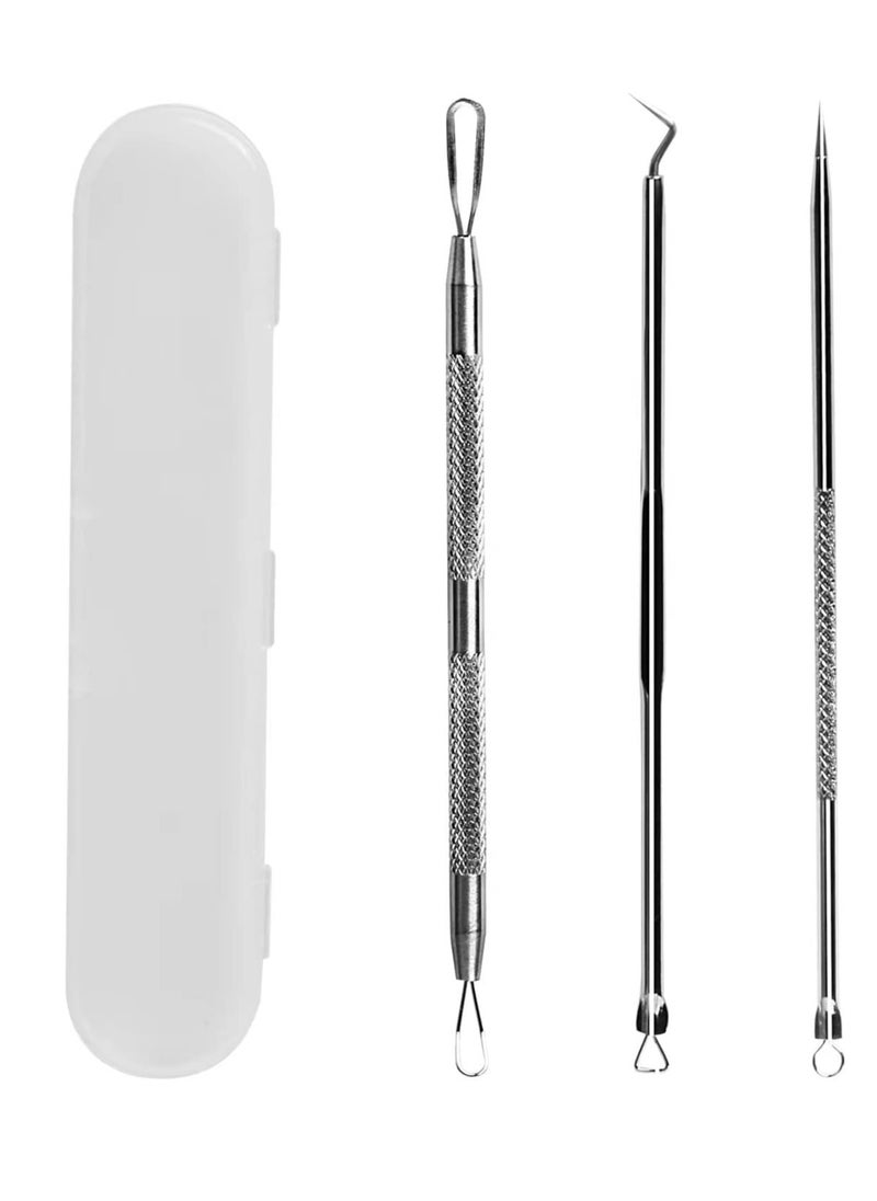 WSYUB Pimple Popper Tool, Stainless Steel Pimple Extractor, WSYUB Blackhead Tweezers, Comedones Extractor Acne Removal Kit for Blemish, Whitehead Popping