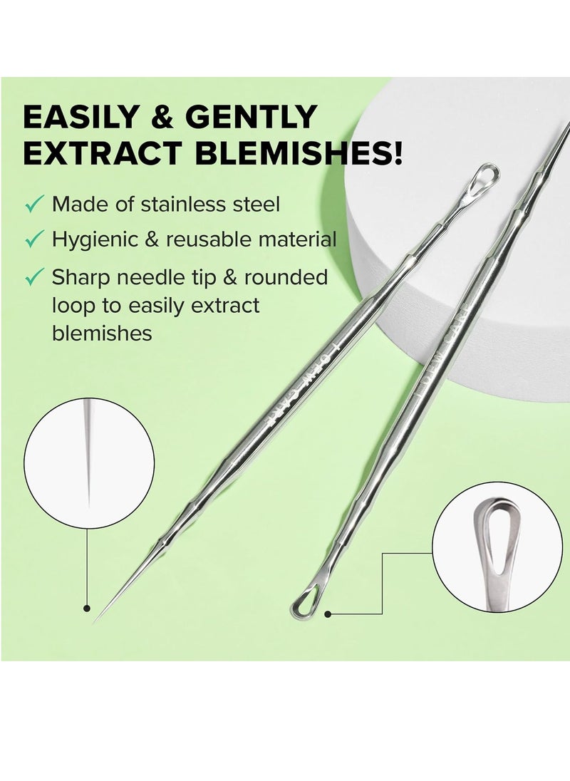 I Dew Care Dual-Tip Pimple Popper - Proper Popper | Blackhead Remover Tool, Pimple Popper, Comedone Extractor, 2-in-1 Stainless Steel Lancet, 1 EA