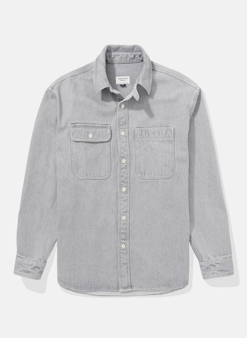 AE Oversized Denim Shirt Jacket