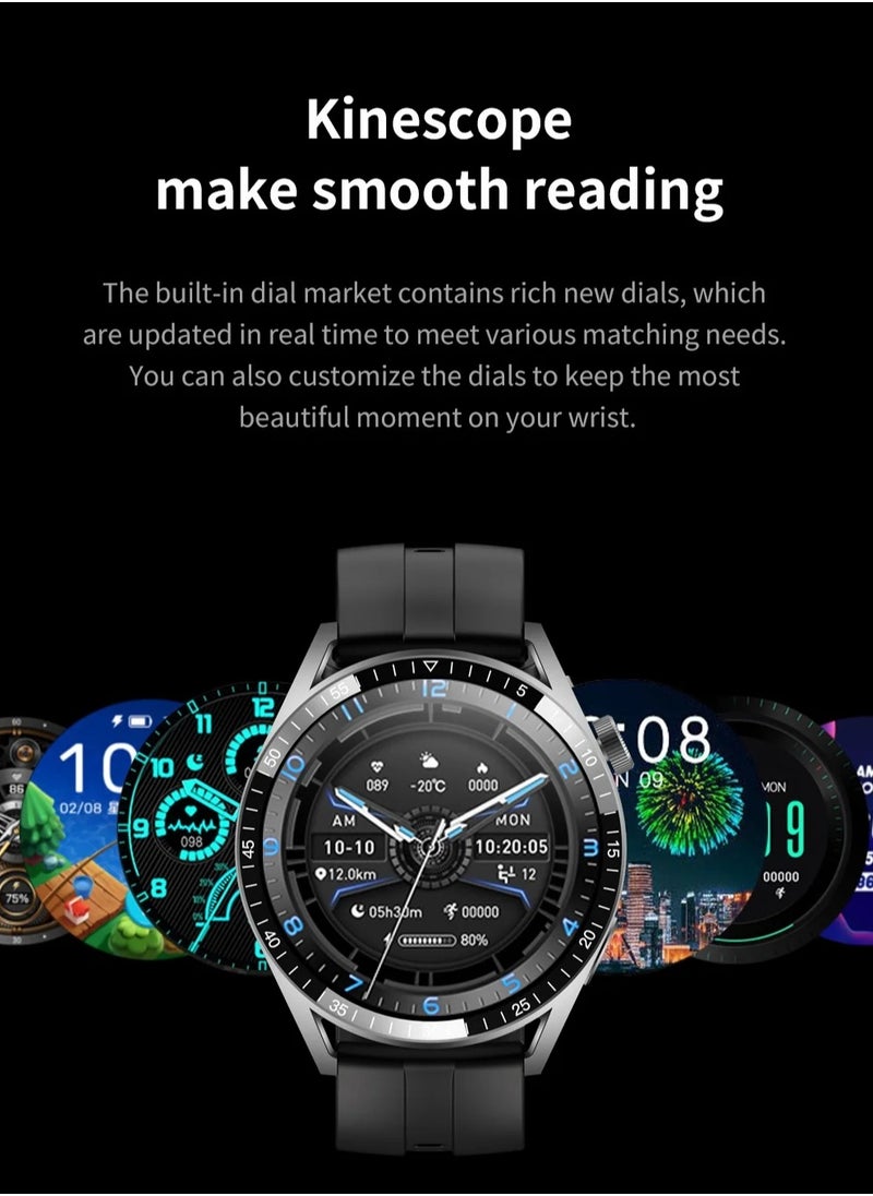 Smart Watch GT8 Men 1.5inch Large Screen BT Call NFC Health Monitoring Wireless Charging Sports Fitness Tracker Smartwatch