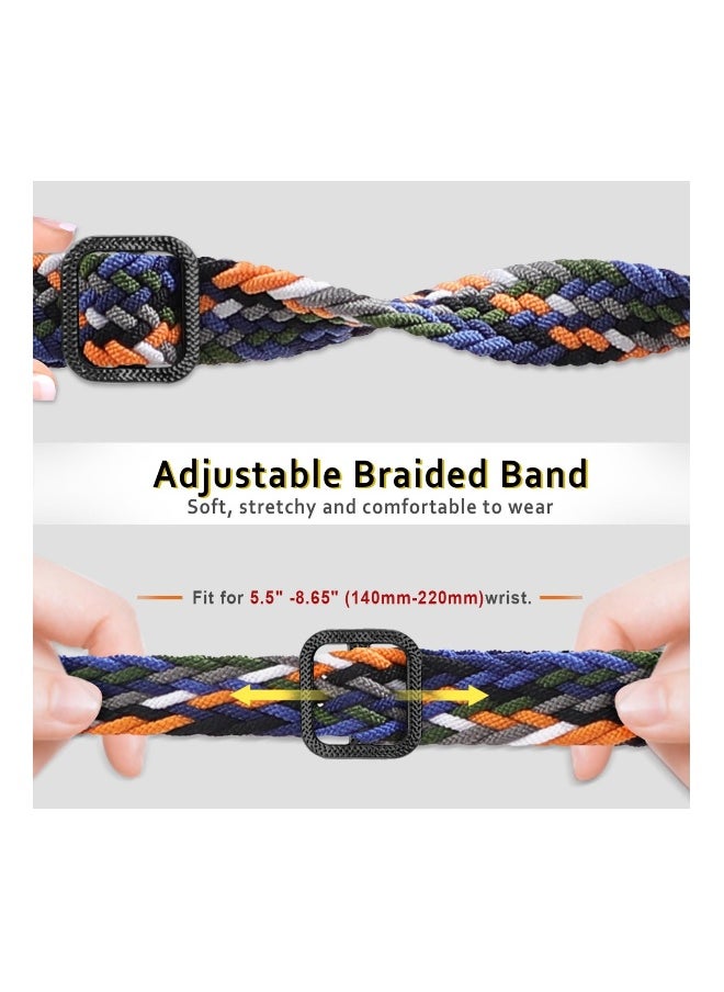 Braided Strap Compatible with Xiaomi Smart Band 8, Soft Nylon Sport Strap, Breathable Stretchable Elastic Sport Strap Replacement Band for Women Men Children, 10 Pcs