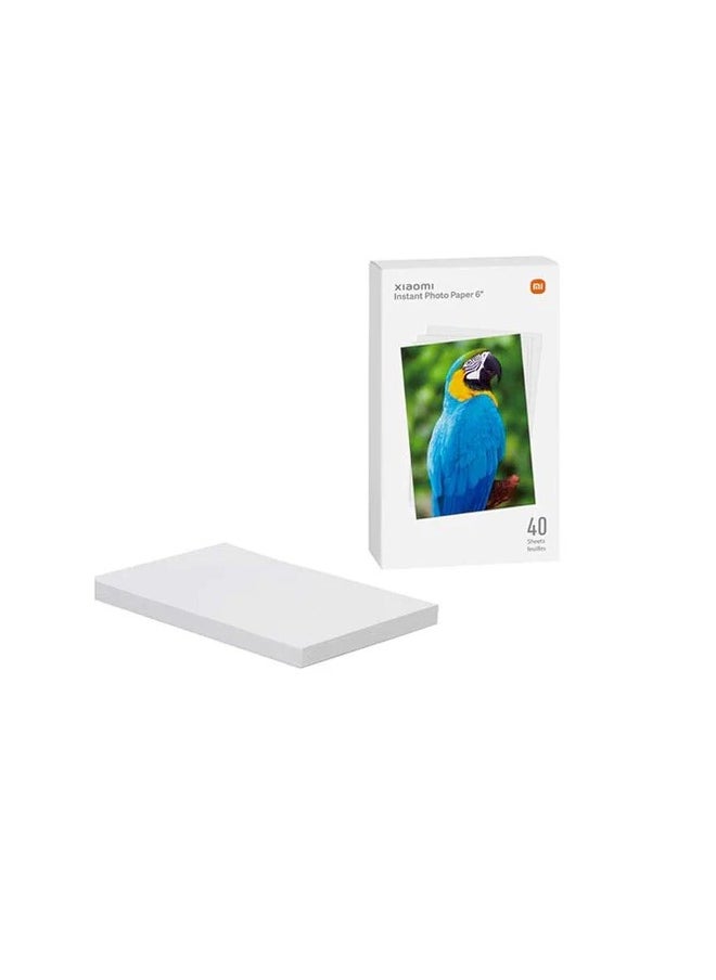 Instant Photo Paper 40 Photo Paper 3 Inch Convenient for Digital Photos Compatible With Xiaomi Photo Printers for Various Printing Needs - White