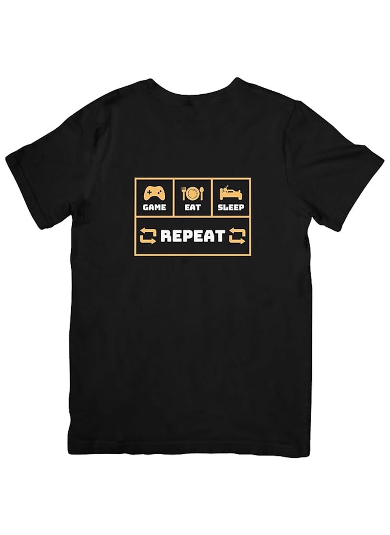 Funny Gamer Unisex T-shirt, Game Eat Sleep Repeat, Gift for Gamer