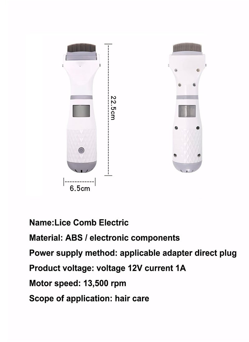 Electric Anti-Lice Comb with Three Filter, Professional Hair Filter Tool with Enhanced Features, for Trap Head Lice and Eggs Remover, Allergy and Chemical Free