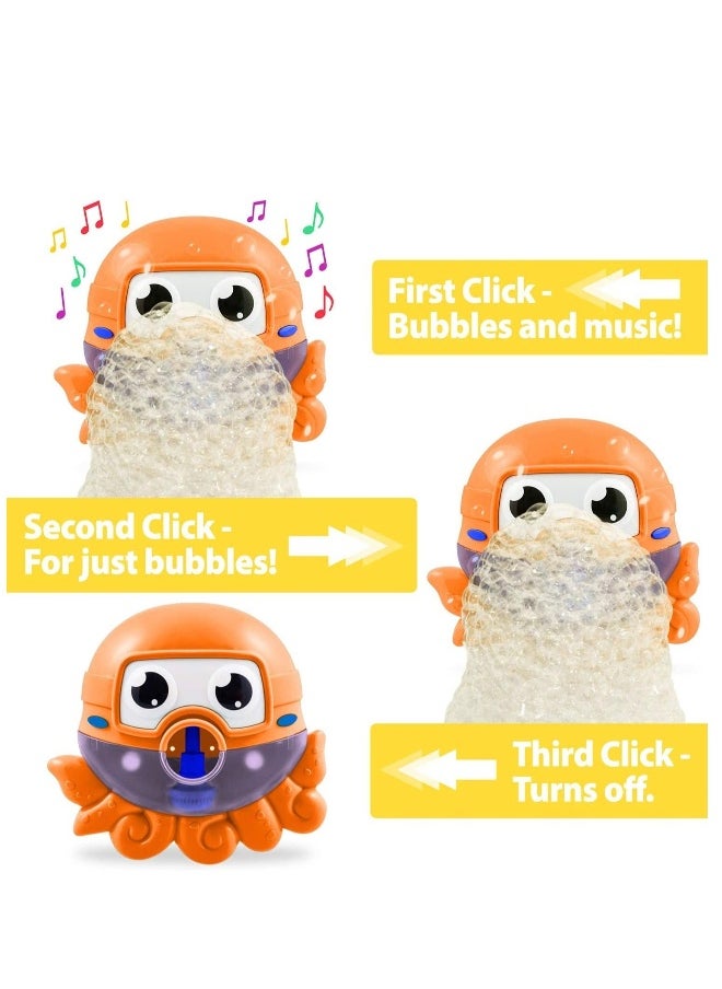 Bubble Bath Maker for The Bathtub Blows Bubbles and Plays 24 Children Songs Baby Toddler Kids Bath Toys Makes Great Gifts for Toddlers Sing Along Bath Bubble Machine