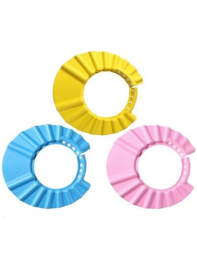 Baby Bath Soft Cap Adjustable Soft Bath Cap Shampoo Protection Products for Baby Kids Child Shower 3PCS Baby Bath Soft Cap