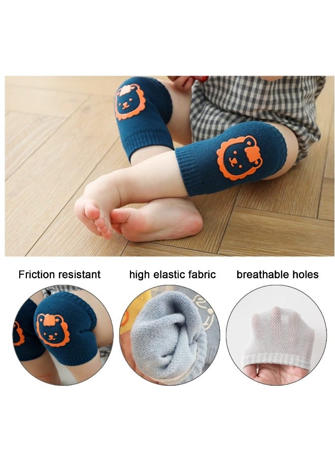 5 Pairs Baby Crawling Anti-Slip Knee Pads Crawling Toddler Leg Warmers Unisex Baby Toddlers Kneepads