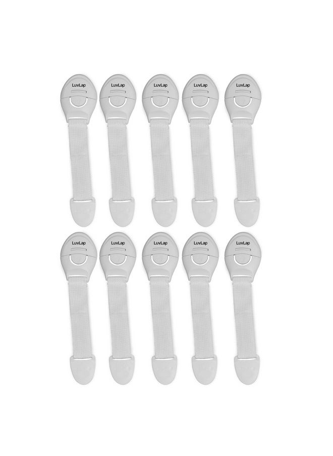 Baby Safety Furniture Locks, Pack Of 10 ; Adjustable And Flexible With 3M Adhesive
