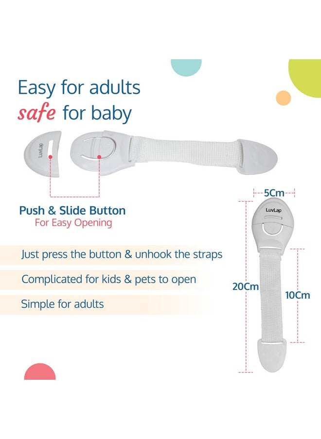Baby Safety Furniture Locks, Pack Of 10 ; Adjustable And Flexible With 3M Adhesive