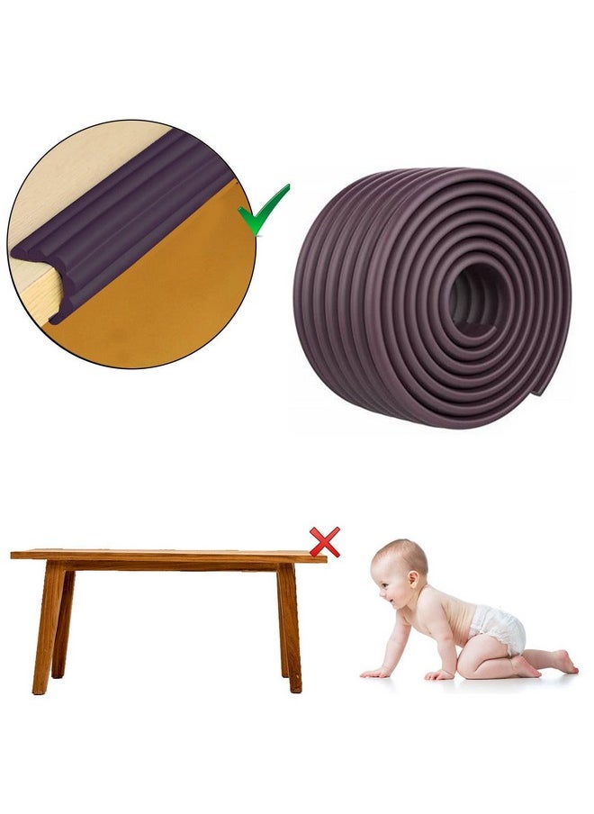 ® Soft Cushioned 2 Mtr L-Shaped Edge Guards With Strong 3M Adhesive, Safety For Sharp Edges For Babies- Brown (Pack Of - 2)