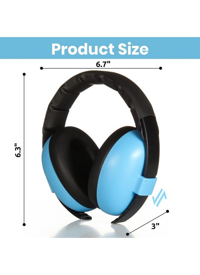 ® Noise Cancellation Ear Muffs For Kids Use Noise-Cancelling Ear Muffs For Baby Toddler Ear Muffs For Noise Reduction Baby Ear Muffs For 0-3 Years Old On Flight Sleep Travel (Blue)