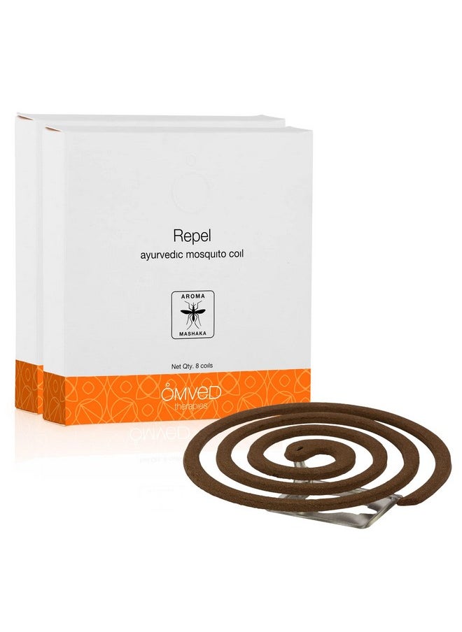 Repel Ayurvedic Mosquito Coil - Natural, Chemical Free, Non-Toxic -16 Coils, Pack Of 2