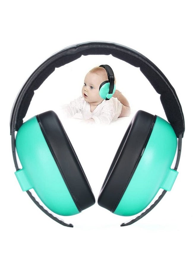 ® Ear Muffs For Kids Baby Hearing Protection Earmuffs For Baby Sleep Flight Travel, Baby Ear Protection Noise Canceling Headphones For Baby Toddler Kids 0-3 Years (Green)