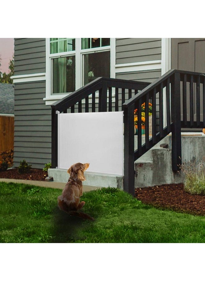 Baby And Pet Safety Retractable Gate Space Saving 120 Cm Length And 86 Cm High For Doorway Staircase