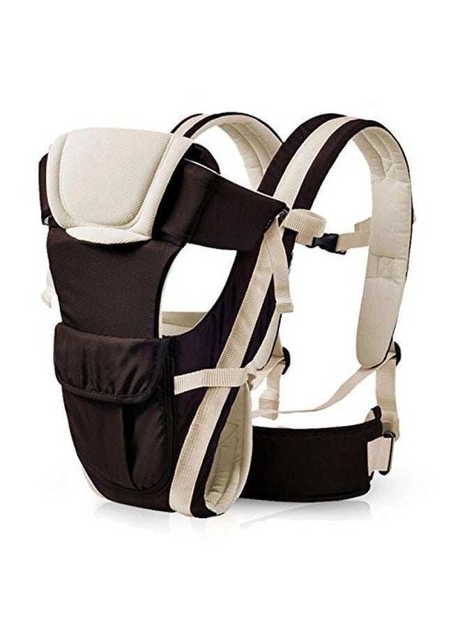 Adjustable Baby Carrier Cum Kangaroo Bag/Baby Carry Sling/Back/Front Carrier For Baby With Safety Belt And Buckle Straps For 0-18 Months Baby (Brown), Toddler