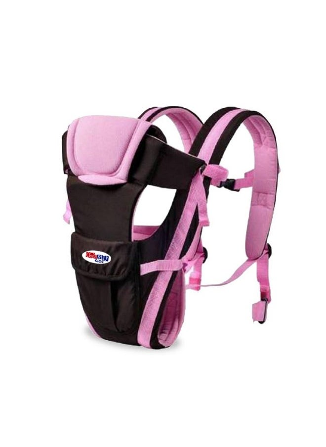 Adjustable Baby Carrier Cum Kangaroo Bag/Baby Carry Sling/Back/Front Carrier For Baby With Safety Belt And Buckle Straps For 0-18 Months Baby (Pink), Toddler