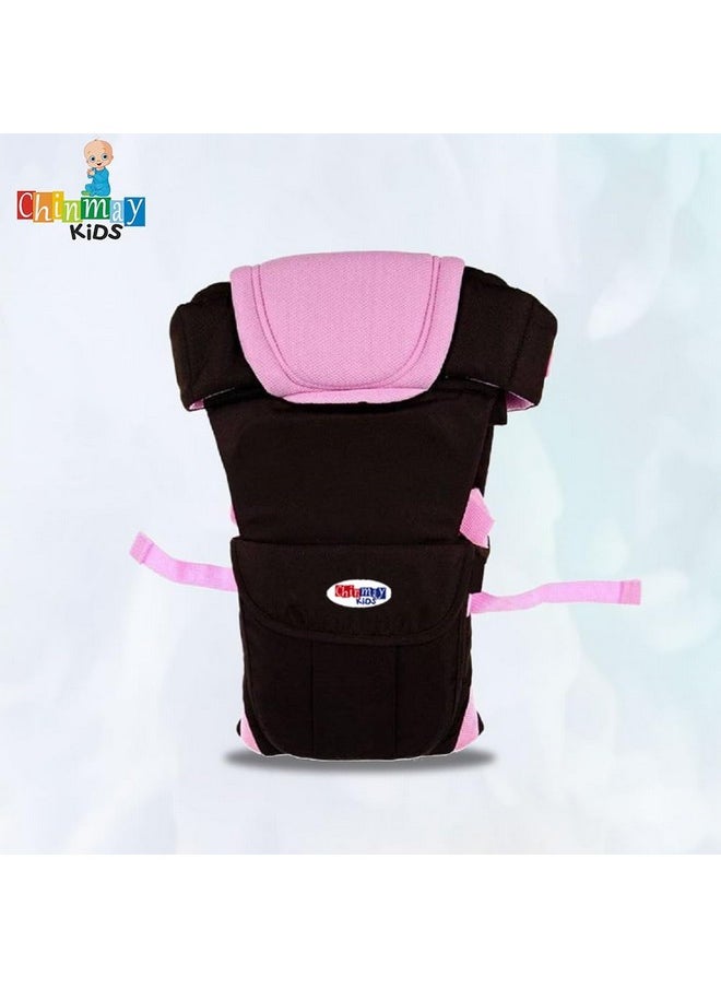 Adjustable Baby Carrier Cum Kangaroo Bag/Baby Carry Sling/Back/Front Carrier For Baby With Safety Belt And Buckle Straps For 0-18 Months Baby (Pink), Toddler