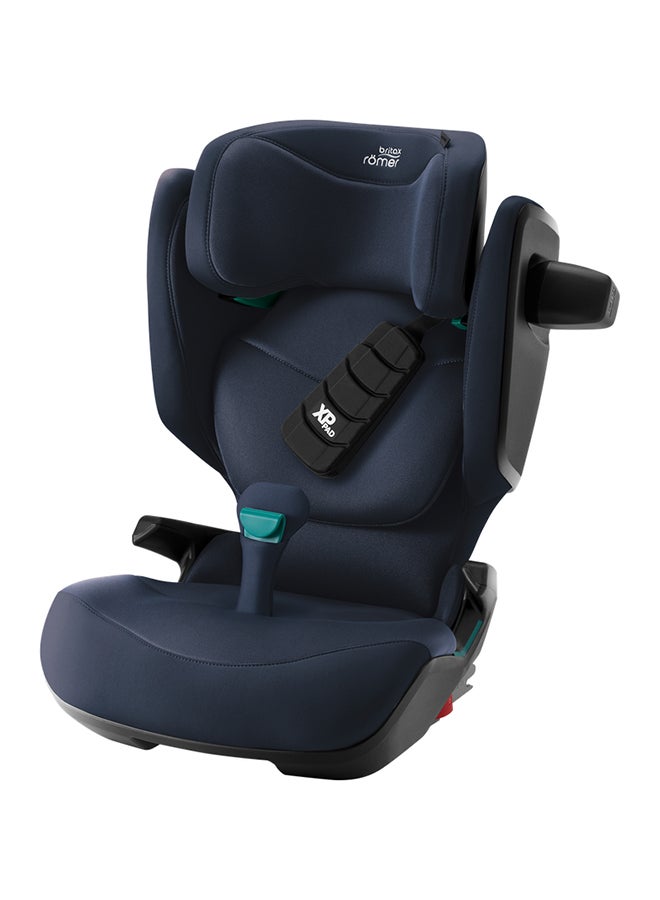 Kidfix Pro Highback Booster Car Seat - 3.5 Years To 12 Years, Sict, Xp-Pad, Secureguard, Comfort Headrest, Quick-Remove Washable Cover, Three Seats In A Row, Made In Germany - Night Blue