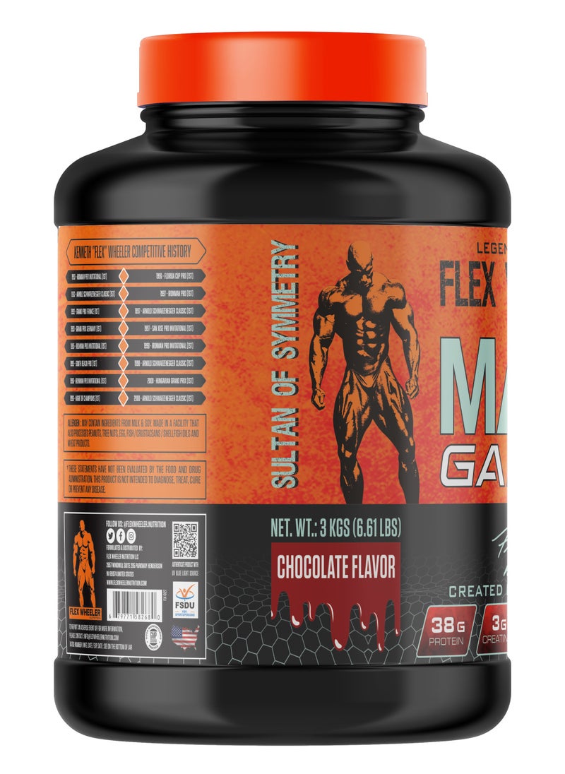 Legendary Mass Gainer Protein 6.61 lbs - Advanced Formula for Muscle Growth & Size (Chocolate)