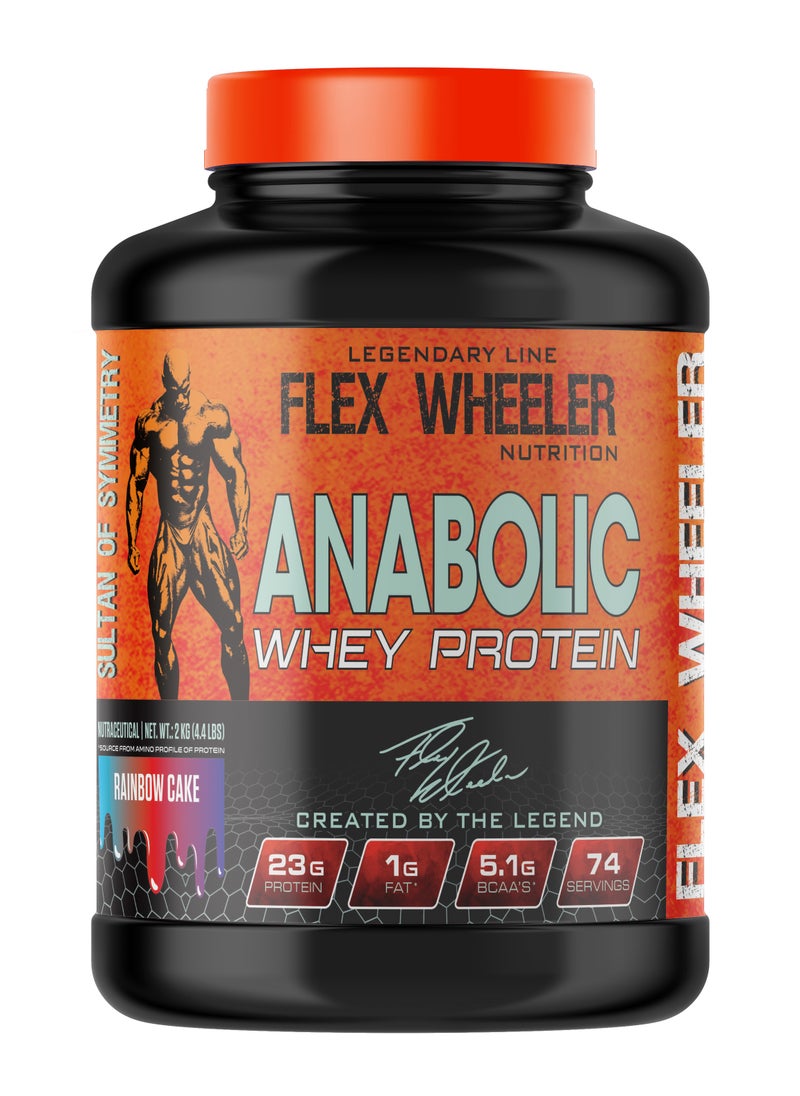 Legendary Anabolic Whey Protein 4.4 lbs - High-Quality Muscle Growth & Recovery Support (Rainbow Cake)