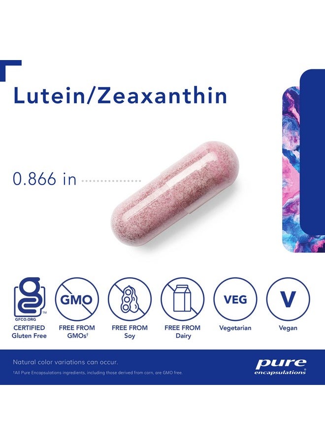 Pure Encapsulations Lutein & Zeaxanthin - Supports Overall Vision* - Maintains Macular Pigment & Eye Health* - Antioxidant Support* - Vegan-Friendly & Non-GMO - 120 Capsules