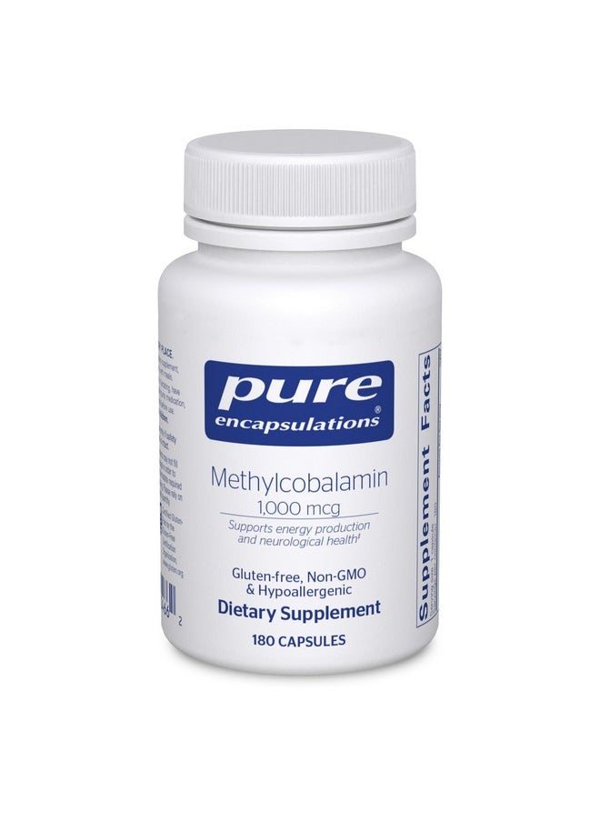 Pure Encapsulations Methylcobalamin 1,000 mcg - Vitamin B12 Supplement to Support Memory & Nerve Health - Premium Vitamin B12 Capsules - 180 Capsules