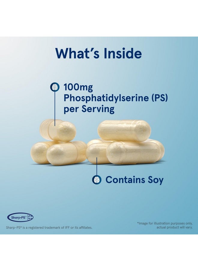 Jarrow Formulas PS100 Phosphatidylserine, 100 mg, Dietary Supplement for Brain Health and Cognition Support, 120 Capsules, Up To a 120 Day Supply