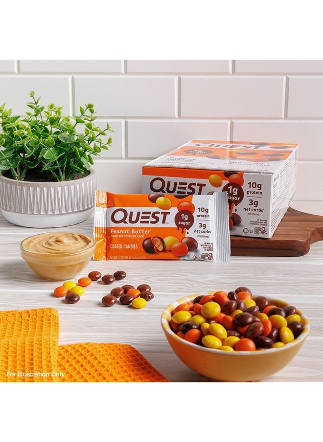 Quest Nutrition Coated Candies, Peanut Butter, 1g Sugar, 10g Protein, 4g Net Carbs, Gluten Free, Keto Friendly, 12 Count