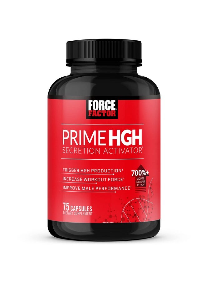 Force Factor Prime HGH Secretion Activator, HGH Supplement for Men with Clinically Studied AlphaSize to Help Trigger HGH Production, Increase Workout Force, and Improve Performance, 75 Capsules