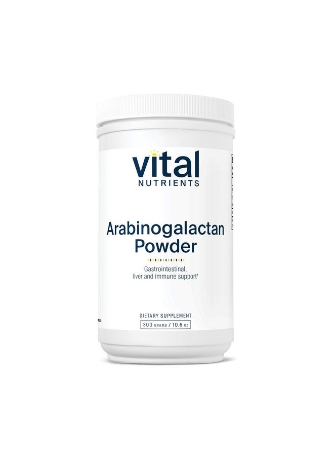 Vital Nutrients Arabinogalactan Powder | Vegan Prebiotic Fiber Supplement for GI Health, Liver, and Immune Support* | Gluten, Dairy, Soy Free | Non-GMO | 300g