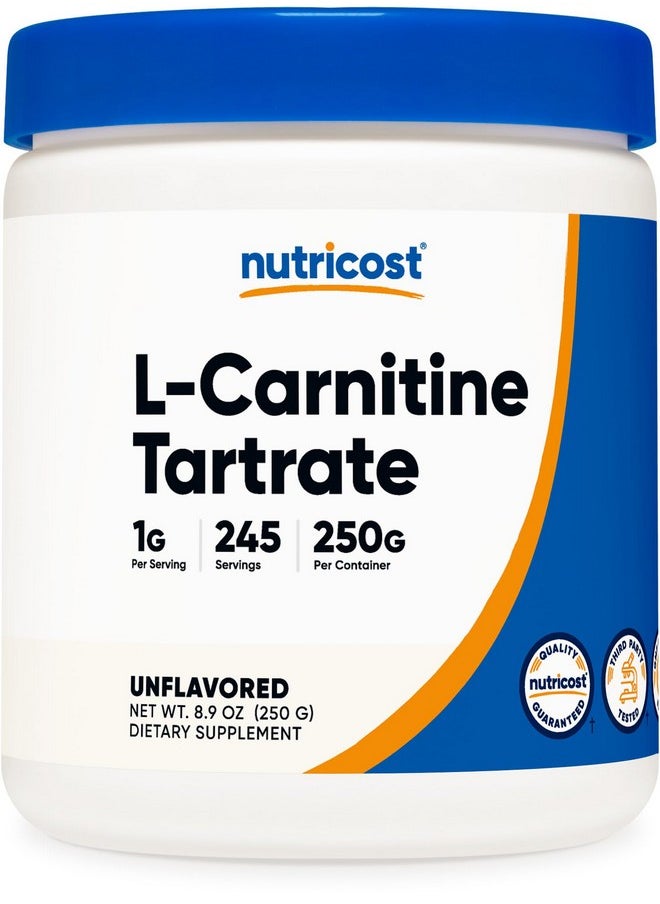 Nutricost L-Carnitine Tartrate Powder (250 Grams) - 1 Gram per Serving, 245 Servings