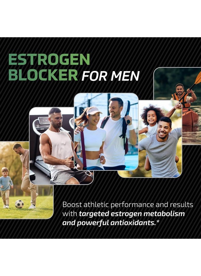 DIM 300mg For Men, Estrogen Blocker & Aromatase Inhibitor | Men’s Hormone Balance & Fitness Booster Supplement with Diindolylmethane Plus CDG & Sulforaphane for Mens Health | Gluten-Free | 60 Capsules