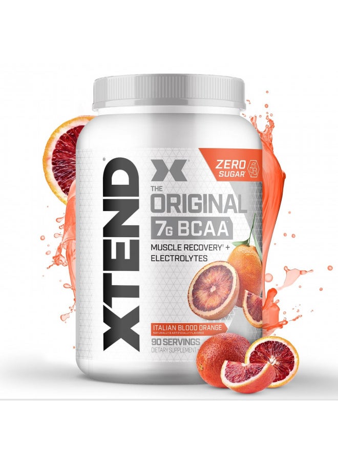 XTEND Original BCAA Powder Italian Blood Orange - Sugar Free Post Workout Muscle Recovery Drink with Amino Acids - 7g BCAAs for Men & Women - 90 Servings