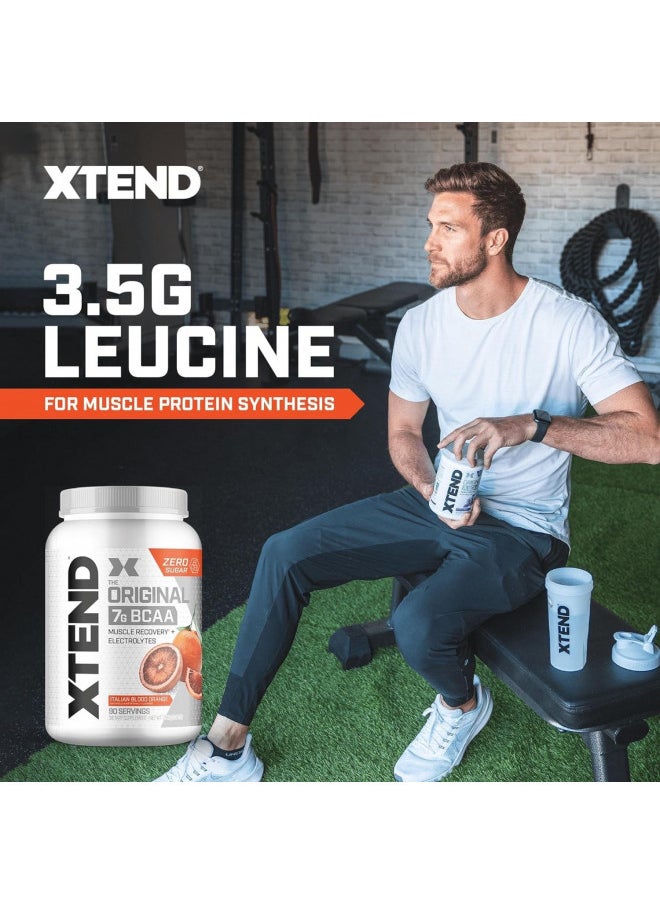 XTEND Original BCAA Powder Italian Blood Orange - Sugar Free Post Workout Muscle Recovery Drink with Amino Acids - 7g BCAAs for Men & Women - 90 Servings