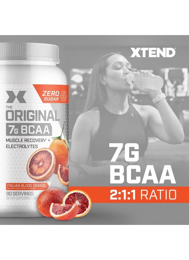 XTEND Original BCAA Powder Italian Blood Orange - Sugar Free Post Workout Muscle Recovery Drink with Amino Acids - 7g BCAAs for Men & Women - 90 Servings