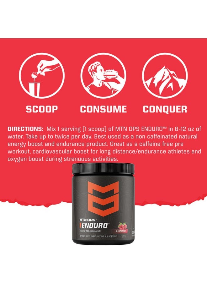 MTN OPS Enduro Nitric Oxide Supplement & Stim-Free Pre Workout - 30 Servings - with Magnesium Citrate, Beet Root Powder, Niacinamide, L Arginine & L Citrulline - Black Cherry Flavor