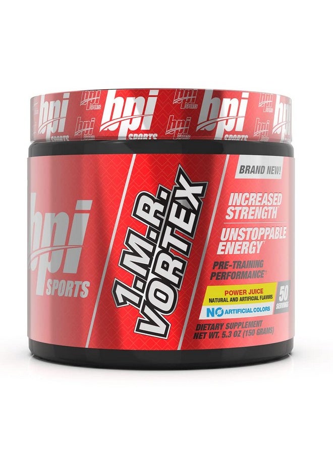 BPI Sports 1.M.R Vortex Pre Workout Powder, Non Habit Forming, Sustained Energy & Nitric Oxide Booster, Power Juice, 5.3 Ounce