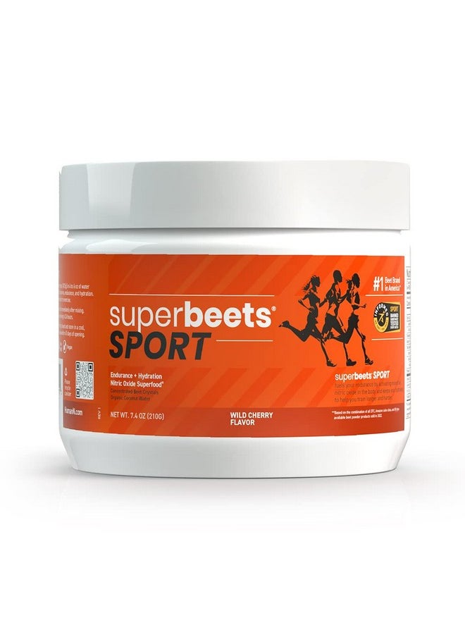 humanN SuperBeets Sport Pre Workout Powder - NSF Certified for Sport - Caffeine Free Energy - Nitric Oxide Supplement - Creatine & Stimulant Free - Wild Cherry Flavor, 20 Servings