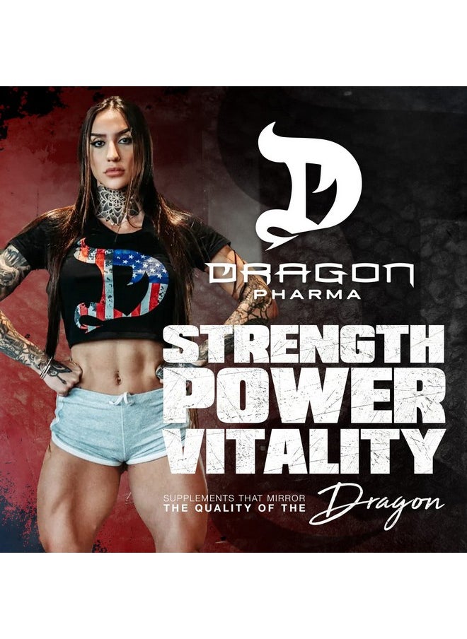 DRAGON PHARMA Venom Extreme Potency Pre-Workout, Laser Sharp Focus + Energy, Intense Performance, Proven Ingredients for Enhanced Vasodilation & Endurance (40 Servings, White Dragon)