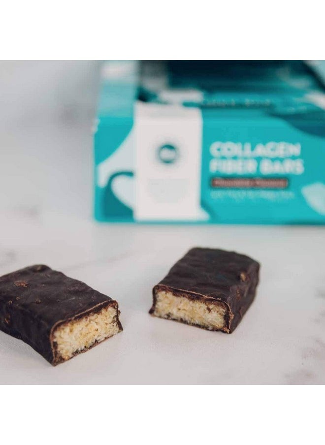 Dr. Kellyann Keto Collagen Fiber Bar (12 bars) - High Fiber, Low Carbs - Gluten Free, Non-GMO & No Artificial Sweeteners - Perfect Keto & Paleo Snack with Creamy Coconut Dipped in Dark Chocolate