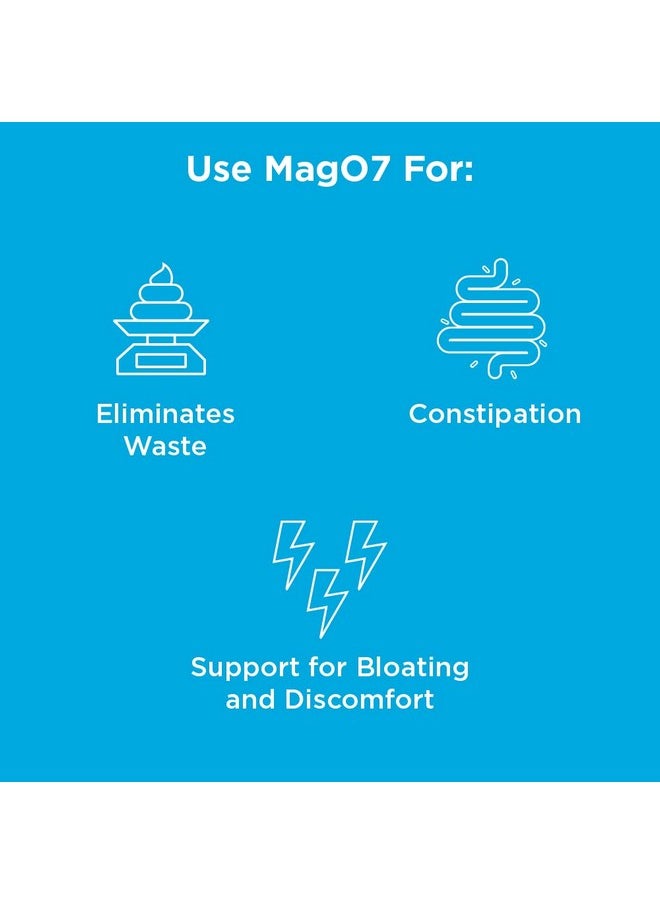 nbpure MagO7 - Natural Colon Cleanse & Detox - Occasional Constipation Relief, Stool Softening, & Bloating Support for Men & Women - Ozonated Magnesium Oxide, 180 Capsules