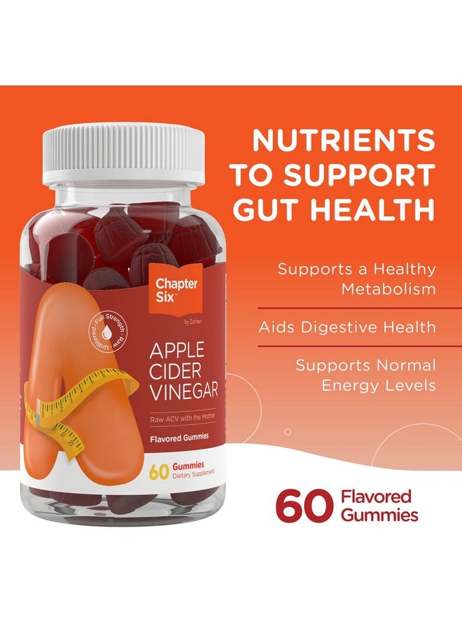 Zahler - Apple Cider Vinegar Gummies Kosher & Delicious ACV for Women Men Raw with The Mother Detox Support Cleanse Gut Health Metabolism 60 Flavored