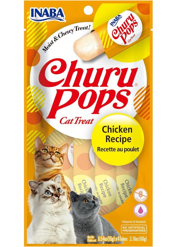 Inaba Churu Pops Chicken 60g - 4 Sticks Per Pack- Pack of 6