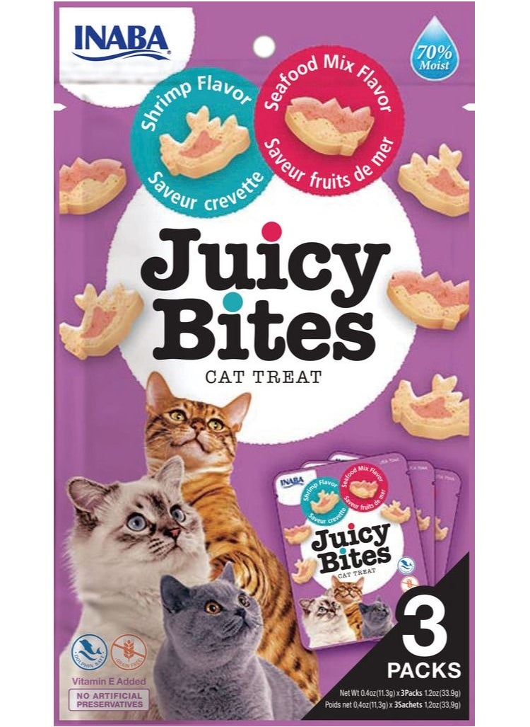 INABA Juicy Bites Shrimp & Seafood Mix Flavor 33,9g /3 pouches per pack