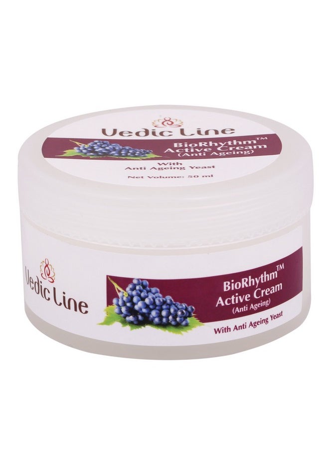 Vedicline Biorhythm Active Cream For Anti -Ageing With Almond Oil, Olive Oil & Avocado Oil For Beautiful Younger Looking Skin, 50Ml