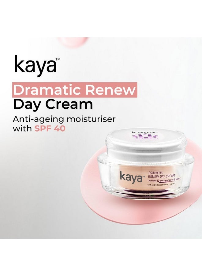 Clinic Dramatic Renew Day Cream, 50G Anti-Ageing Day Cream, Reduces Fine Lines, Wrinkles & Age Spots, Stimulates Collagen Production For All Skin Types
