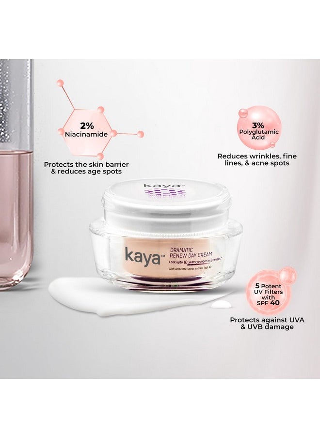 Clinic Dramatic Renew Day Cream, 50G Anti-Ageing Day Cream, Reduces Fine Lines, Wrinkles & Age Spots, Stimulates Collagen Production For All Skin Types