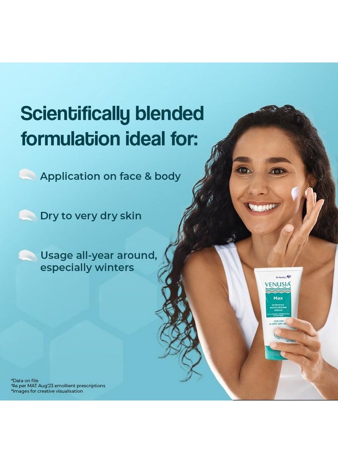 Max Intensive Moisturizing Cream For Dry Skin To Very Dry Skin, 150 G