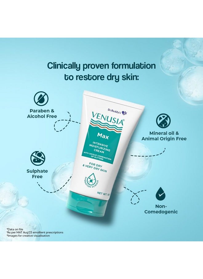 Max Intensive Moisturizing Cream For Dry Skin To Very Dry Skin, 150 G