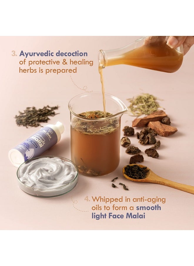 Coco Mogra Night Face Malai Cream, Ayurvedic Anti-Aging Formula With Vitamin E Enriched Cocoa For Radiant Skin And Restoration Overnight-30 Gm